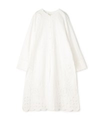 DES PRES/カットワークエンブロイダリー クルーネックシャツワンピース/508212695