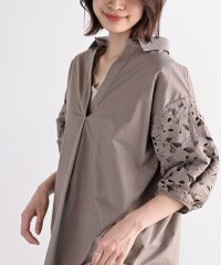 rps/レース７分袖スキッパーチュニック/506106311