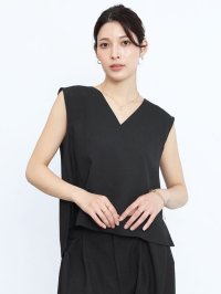 FENNEL/フェンネル FENNEL リネンライクVネックブラウス/508213315
