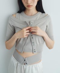  ＣＯＤＥ　Ａ/design knit short cardigan/508213501