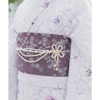 Honeys/ハニーズ Honeys 浴衣飾り帯紐 和小物 浴衣用 ゆかた用 飾り帯紐 浴衣飾り紐 古風 レトロ パールビーズ 花モチーフ 結ぶ キュート ガーリー 夏 白 /508213596