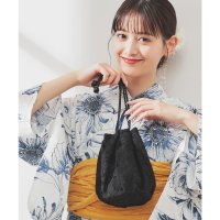 Honeys/ハニーズ Honeys 浴衣巾着 和小物 浴衣用 ゆかた用 巾着 バッグ ウォッシャブル 古風 レトロ 花柄レース ふくれジャカード ポケット付き キュート レ/508213598