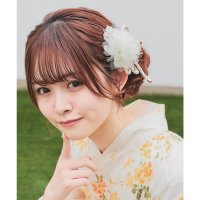 Honeys/ハニーズ Honeys 浴衣髪飾り（リボンセット） 和小物 髪飾り 浴衣用髪飾り リボンセット 花 ヘアクリップ キュート ガーリー 夏 白 ゆかた 浴衣用 レ/508213609