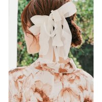 Honeys/ハニーズ Honeys ビッグリボンヘアクリップ 和小物 髪飾り 浴衣用髪飾り ヘアクリップ リボン キュート ガーリー オールシーズン 白 ゆかた 浴衣用 レ/508213611