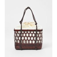 Honeys/ハニーズ Honeys 浴衣カゴ（透かし角型小） 和小物 浴衣用 ゆかた用 かごバッグ 巾着 バッグ 角型 古風 レトロ 雑材 透かし編み ジャカード 夏 レデ/508213615
