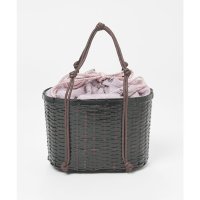 Honeys/ハニーズ Honeys 浴衣カゴ（楕円小） 和小物 浴衣用 ゆかた用 かごバッグ 巾着 バッグ 楕円 古風 レトロ 雑材 ジャカード キュート ガーリー 夏 白/508213616