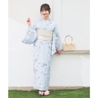 Honeys/ハニーズ Honeys 浴衣 浴衣 ゆかた 2025浴衣 花柄 レトロ 古風 単品浴衣 浴衣単品 綿100％ 腰ひも付き キュート ガーリー 夏 白 レディース/508213627