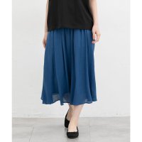 Honeys/ハニーズ Honeys ギャザースカート ボトムス スカート ロングスカート ロング丈 フレアスカート ギャザー 無地 レーヨン混 ウエストゴム 裏地付き レデ/508213637