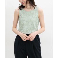 Honeys/ハニーズ Honeys 前身レースタンクトップ トップス タンクトップ ハニさら レースタンクトップ UVカット 吸水速乾 クルーネック 花柄レース レディース/508213652