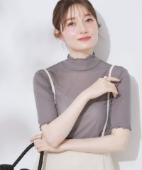 Couture Brooch/シアーチュール5分袖トップス/508213758