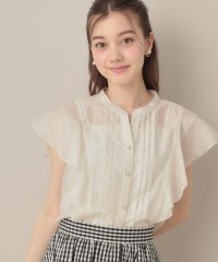 Couture Brooch/【洗える・オシャレな透け感】タックデザインフレア袖シアーブラウス/508213760