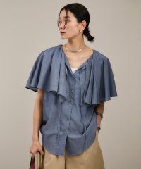 サロン　アダム　エ　ロペ/【WEB限定】デニムフリルカラーノースリーブブラウス/508213986