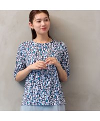 LOBJIE/【洗える・日本製・セットアップ可能】幾何柄Tシャツ/508213992