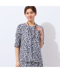 LOBJIE/【洗える・日本製・セットアップ可能】幾何柄Tシャツ/508213992