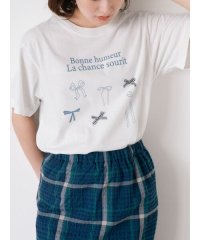 Samansa Mos2/リボンTシャツ/508214162