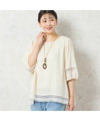 MISSEL/【一部店舗限定】レーヨン麻 パフスリーブブラウス/508214168