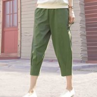 ica/アイカ ica テーパードパンツ クロップドパンツ ボトムス パンツ 綿 麻 タック 七分丈 ゆったり コットン リネン カジュアル オフィス ナチュラル きれ/508214256