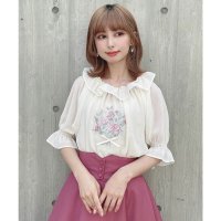 an another angelus/アンアナザーアンジェラス an another angelus 【洗える】 ブーケ刺繍オフショルブラウス/508214336