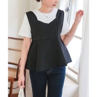 KOBE LETTUCE/コウベレタス KOBE LETTUCE [ Petitle / プチレ ] 前後2wayペプラムチュニック【プチ】 [C7511]/508214357