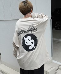 Mark Gonzales/マークゴンザレス Mark Gonzales ワンポイント刺繍 / バックプリント / 袖プリント ビッグシルエットロンT/508214433