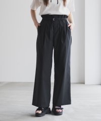 MAC HOUSE/マックハウス Mac－House nAvy SARARI ベルト付きハイウエストパンツ/508214518