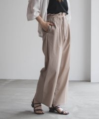 MAC HOUSE/マックハウス Mac－House nAvy SARARI ベルト付きハイウエストパンツ/508214518