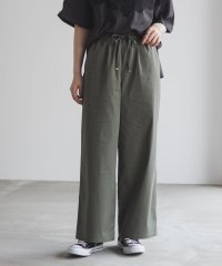 MAC HOUSE/マックハウス Mac－House nAvy SARARI ギャザーワイドパンツ/508214519