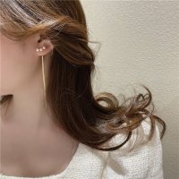 Forcement/フォースメント Forcement 優雅なロングチェーンパールピアス/508214639