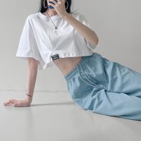 maison de LATIR/メゾンドラティール maison de LATIR スタイルアップ＆着心地抜群！半袖クロップドTシャツ/508214654