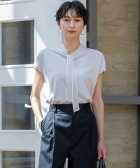 NIJYUSANKU（SMALL SIZE）/【洗える】レーヨンポリエステルストレッチ ボウタイ ニット/508214795