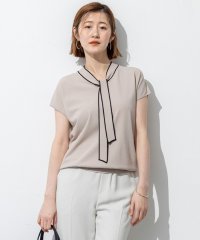 NIJYUSANKU（LARGE SIZE）/【洗える】レーヨンポリエステルストレッチ ボウタイ ニット/508214796