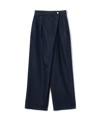 MACPHEE/コットンセルロースデニム アシンメトリータックパンツ/508214846