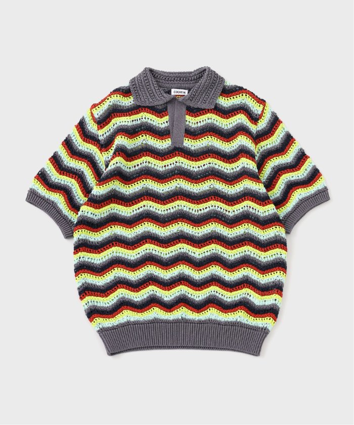 COOHEM / コーヘン ZIGZAG SUKASHI KNIT PULLOVER 13－252－020