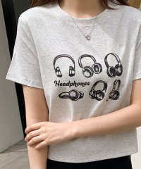LOWO/ロワ LOWO 綿混フロントプリントTシャツ カットソー/508215053