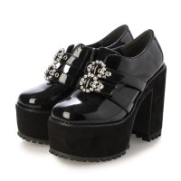 Mafmof/マフモフ Mafmof Mafmof(マフモフ)厚底プラットフォームビジューベルトパンプス/508215096