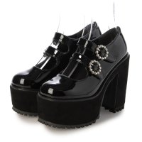 Mafmof/マフモフ Mafmof Mafmof(マフモフ)厚底ダブルバックルベルトシューズ/508215098