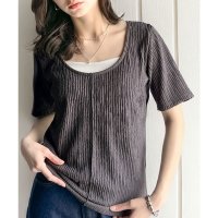 Classical Elf/クラシカルエルフ Classical Elf 抜け感が大人の魅力♪前後2wayバックオープンジャガードトップス（半袖）/508215302