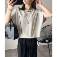 Classical Elf/クラシカルエルフ Classical Elf ひんやり素材で涼しく快適。こなれタックデザインの半袖フレンチスリーブカットソー。（接触冷感機能付き）/508215308