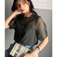 Classical Elf/クラシカルエルフ Classical Elf これ一枚で洗練スタイルの完成。キャミドッキングシアーブラウス（半袖）/508215317