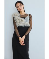 niana/ニアナ niana パールビスチェドレス 2点セット チュール フリル 結婚式 二次会 同窓会 成人式 お呼ばれワンピース パーティードレス オケージョンドレス/508215323