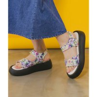 ScoLar/スカラー ScoLar アート総柄厚底サンダル/508215509