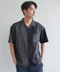 ikka/リネンライク切り替えオープンカラーシャツ/507889258