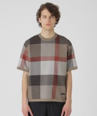 BLACK LABEL CRESTBRIDGE/エアメッシュクレストブリッジチェックニットTシャツ/508131409