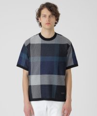BLACK LABEL CRESTBRIDGE/エアメッシュクレストブリッジチェックニットTシャツ/508131409