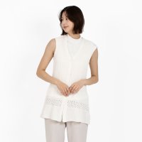 LAPINE BLANCHE/ラピーヌ ブランシュ LAPINE BLANCHE 7G 抄繊糸ガーターベスト/508172633