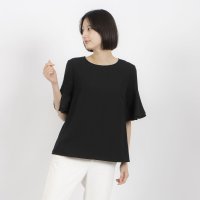 GUEST JOCONDE/ゲスト ジョコンダ GUEST JOCONDE 【大きいサイズ】【洗える】ダブルアムンゼンストレッチ 袖フリルブラウス/508193963