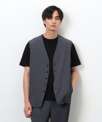 COMME CA ISM MENS/【セットアップ対応】ポリエステル 楊柳 ジレ/508194593