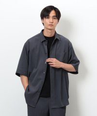 COMME CA ISM MENS/【セットアップ対応】ポリエステル 楊柳 ５分袖シャツ/508194594