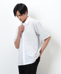 COMME CA ISM MENS/タイプライター×ストライプ コンビ半袖シャツ/508194595