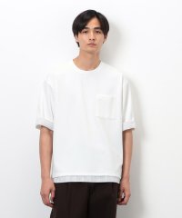 COMME CA ISM MENS/ストレッチポンチ×ストライプコンビＴシャツ/508194610